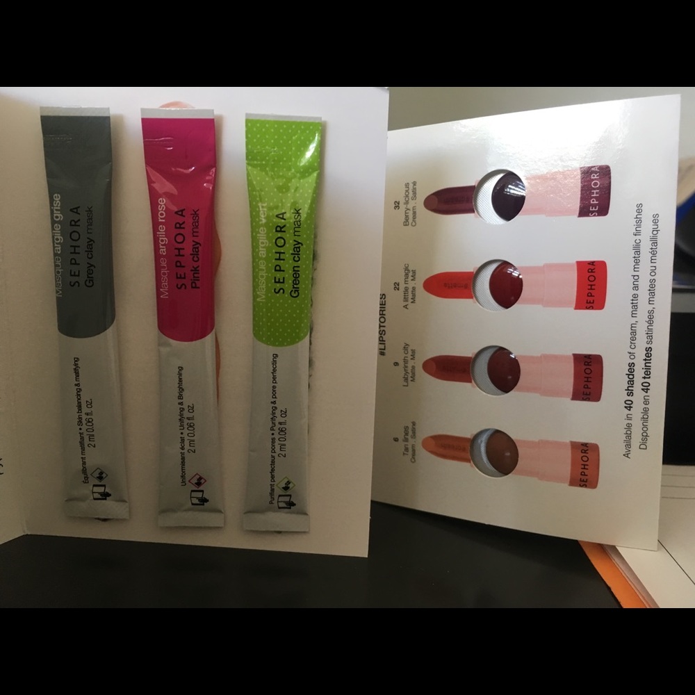 Sephora clay and lip stains